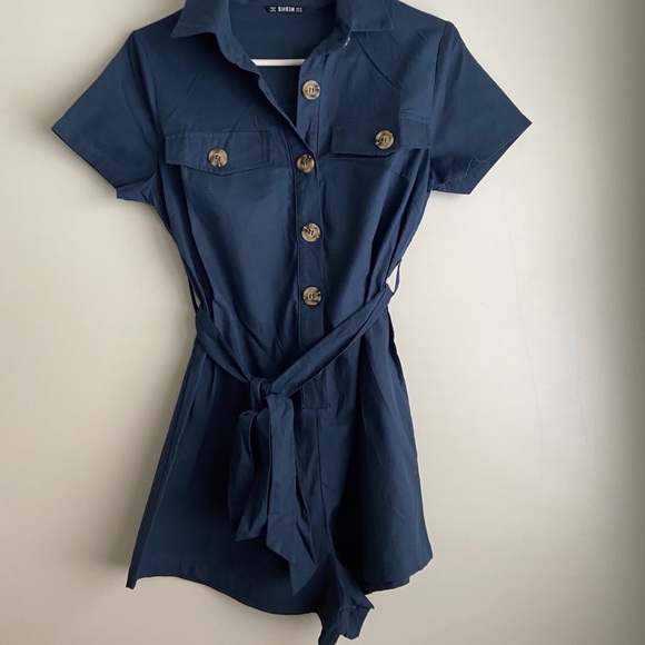 SHEIN Pants - BLUE NAVY ROMPER * BRAND NEW*